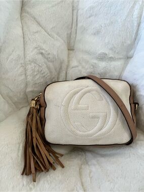 Gucci cloth/leather soho crossbody bag